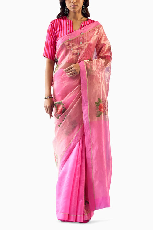 Vivacious Fuchsia Jamdani Saree
