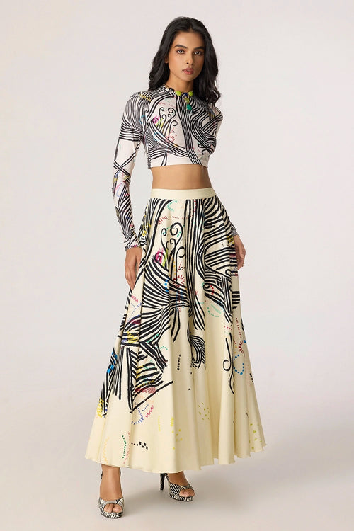 Multi Gigi Blouse with Dracy Skirt