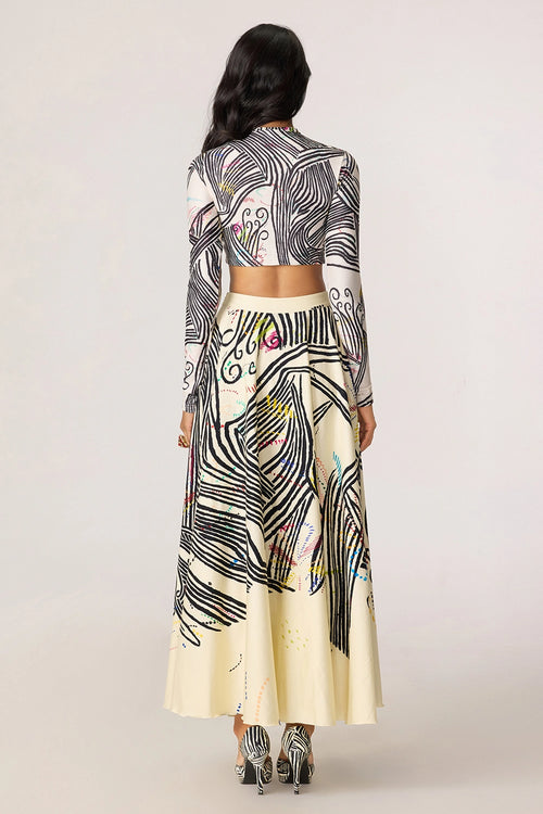 Multi Gigi Blouse with Dracy Skirt