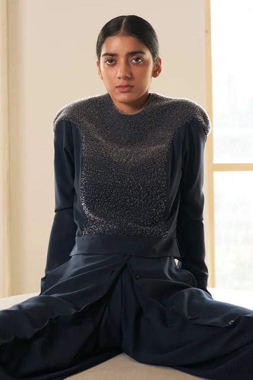 Armour Top with Front Buttoned Up Trouser