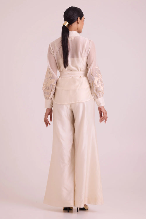 Reva Blazer Wrap Top And Pant Set