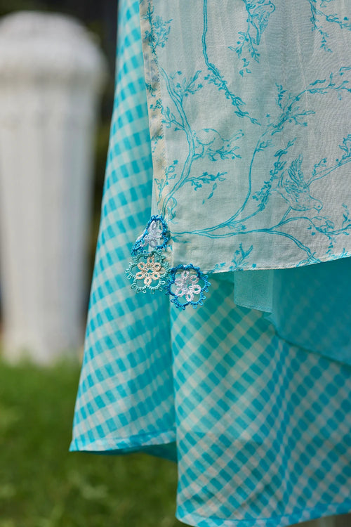 Joyful Paths Blue Kurta Set With Dupatta