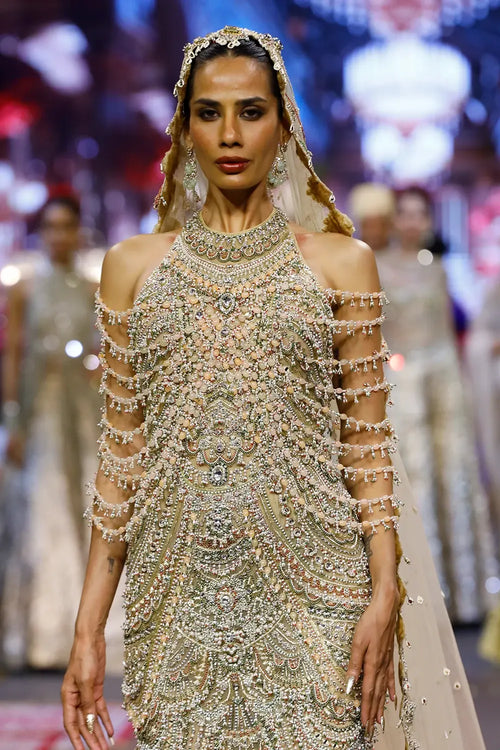 Sheeshmahal Jadau Gown