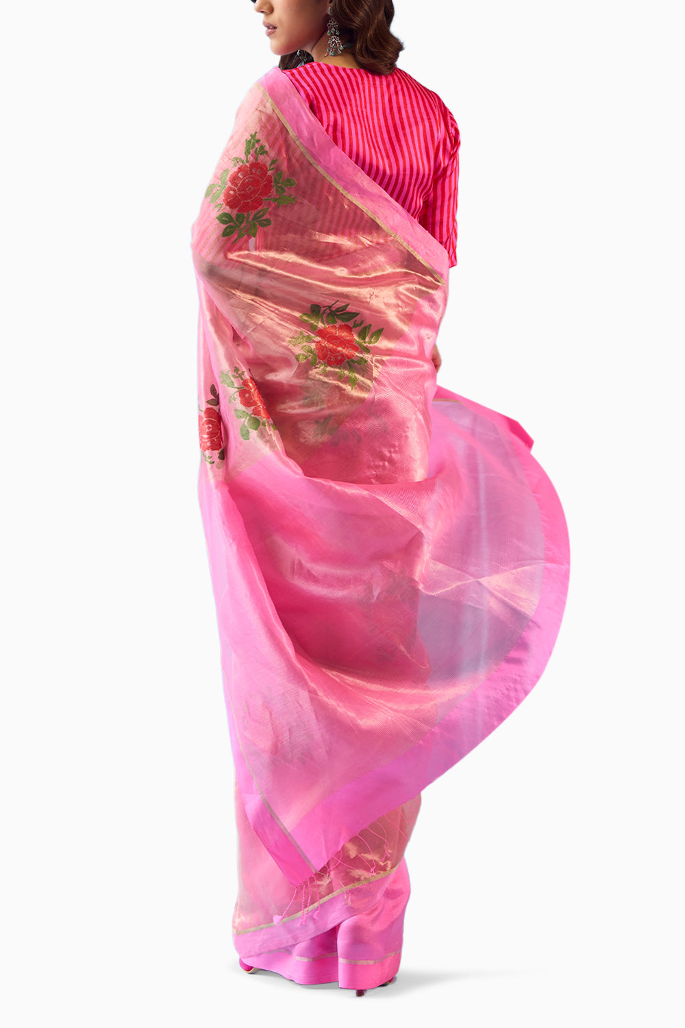 Vivacious Fuchsia Jamdani Saree