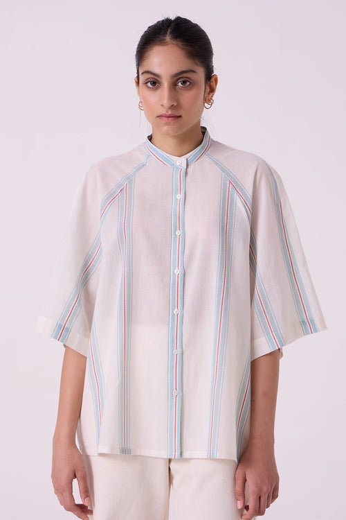 Kisaiya Striped Handwoven Top