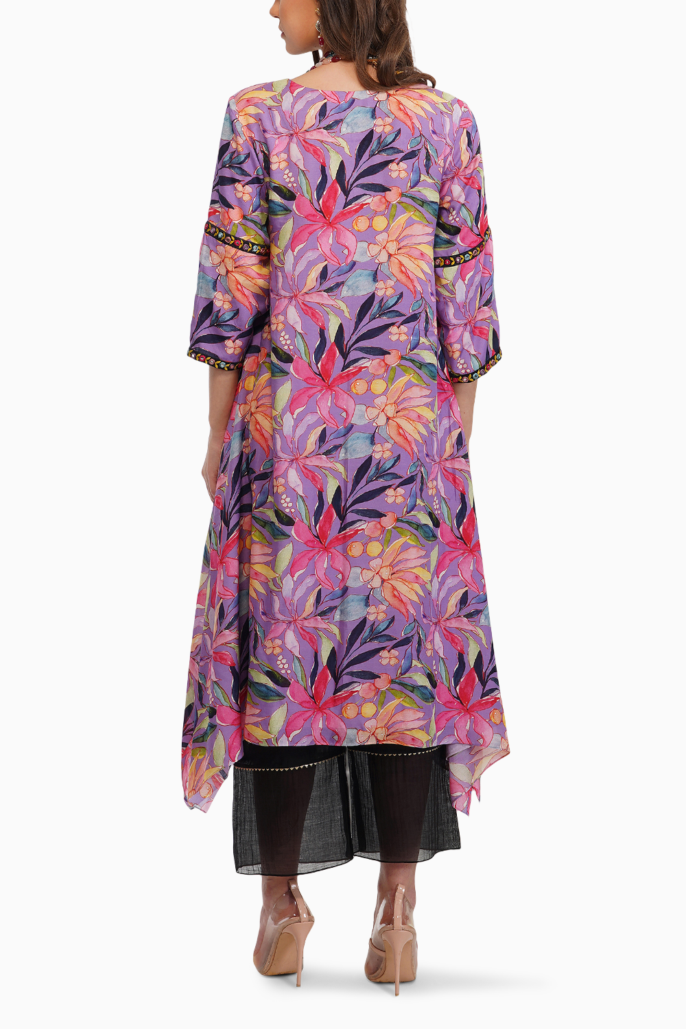 Tropical Flower Printed Tunic Set