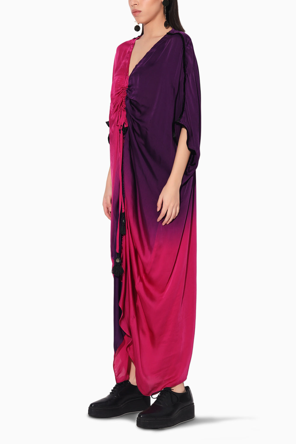 Aphelion Pink and Purple Ombre Kaftan Dress