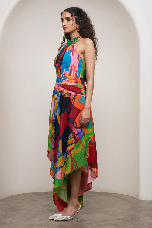 Sorel Pleated Maxi Dress