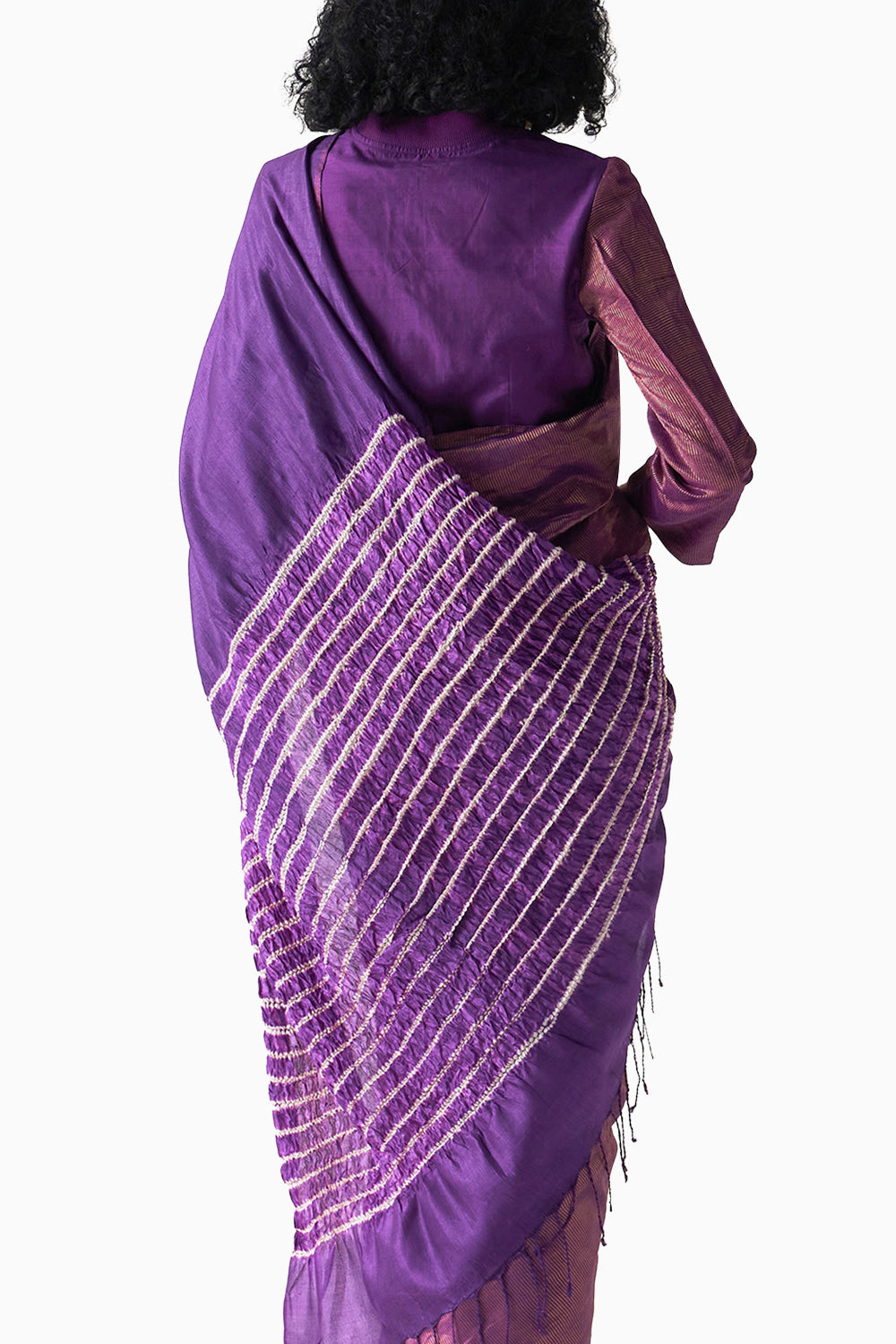 Purple Metal Ombre Saree