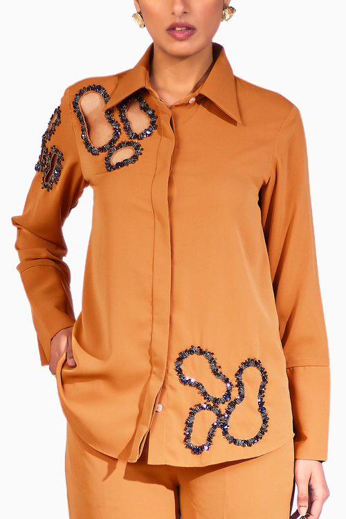 Copper Abstract Beigy Shirt