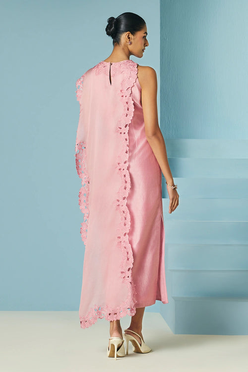 Blush Drape Detail  Dress