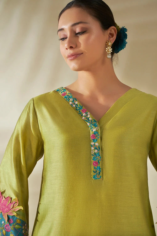 Green Tulip Tunic Set