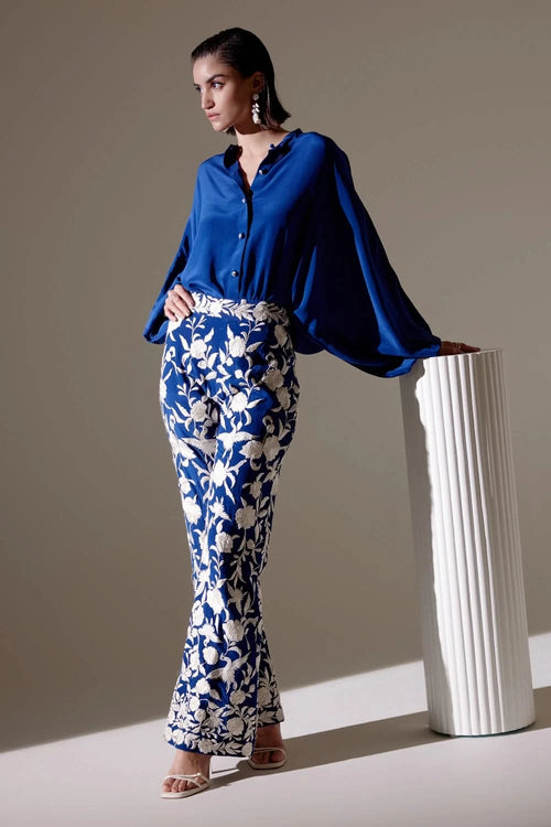 Blue Symphony Embroidered Set