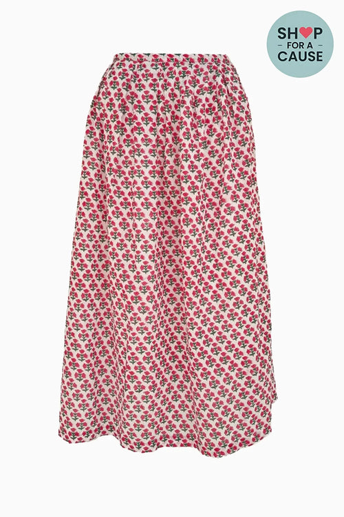 Red Gulab Skirt