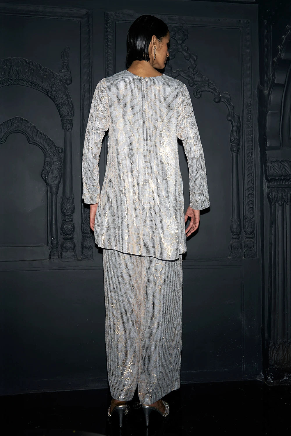 Pastel Sequin Embroidered Pant