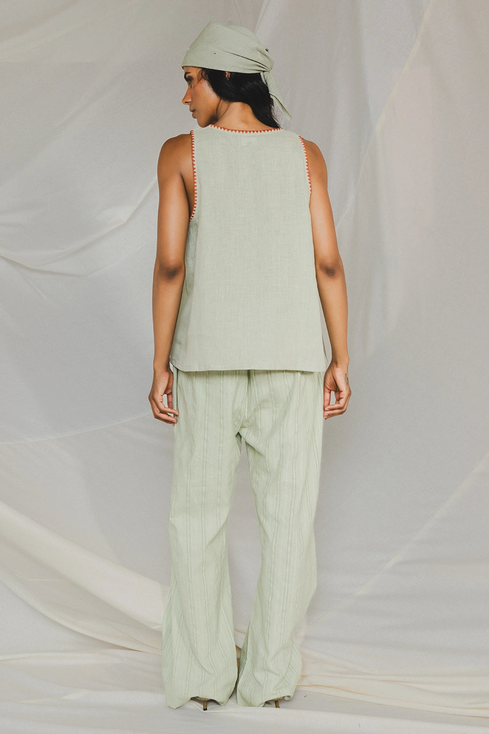 Pave Mint Green Elasticated Pants