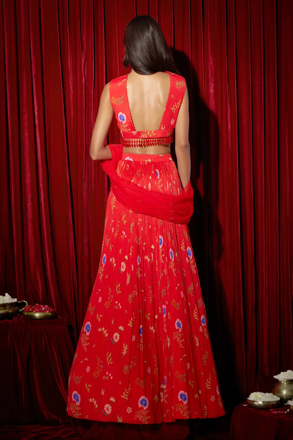 Miraaya Ruby Red Lehenga Set