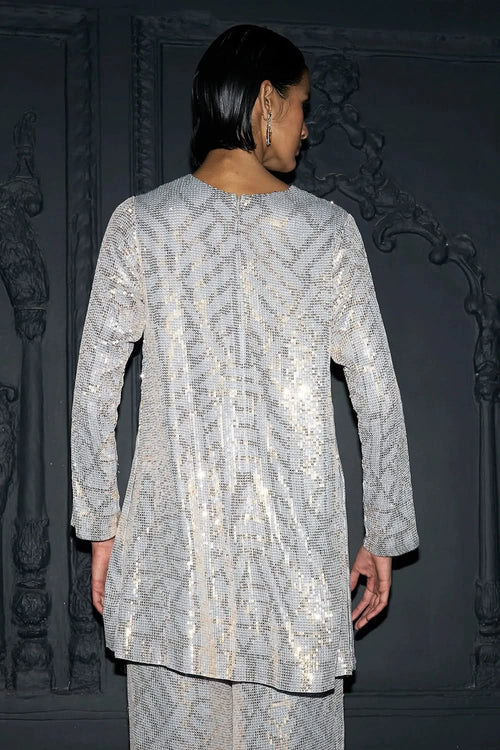 Pastel Sequin Embroidered Top