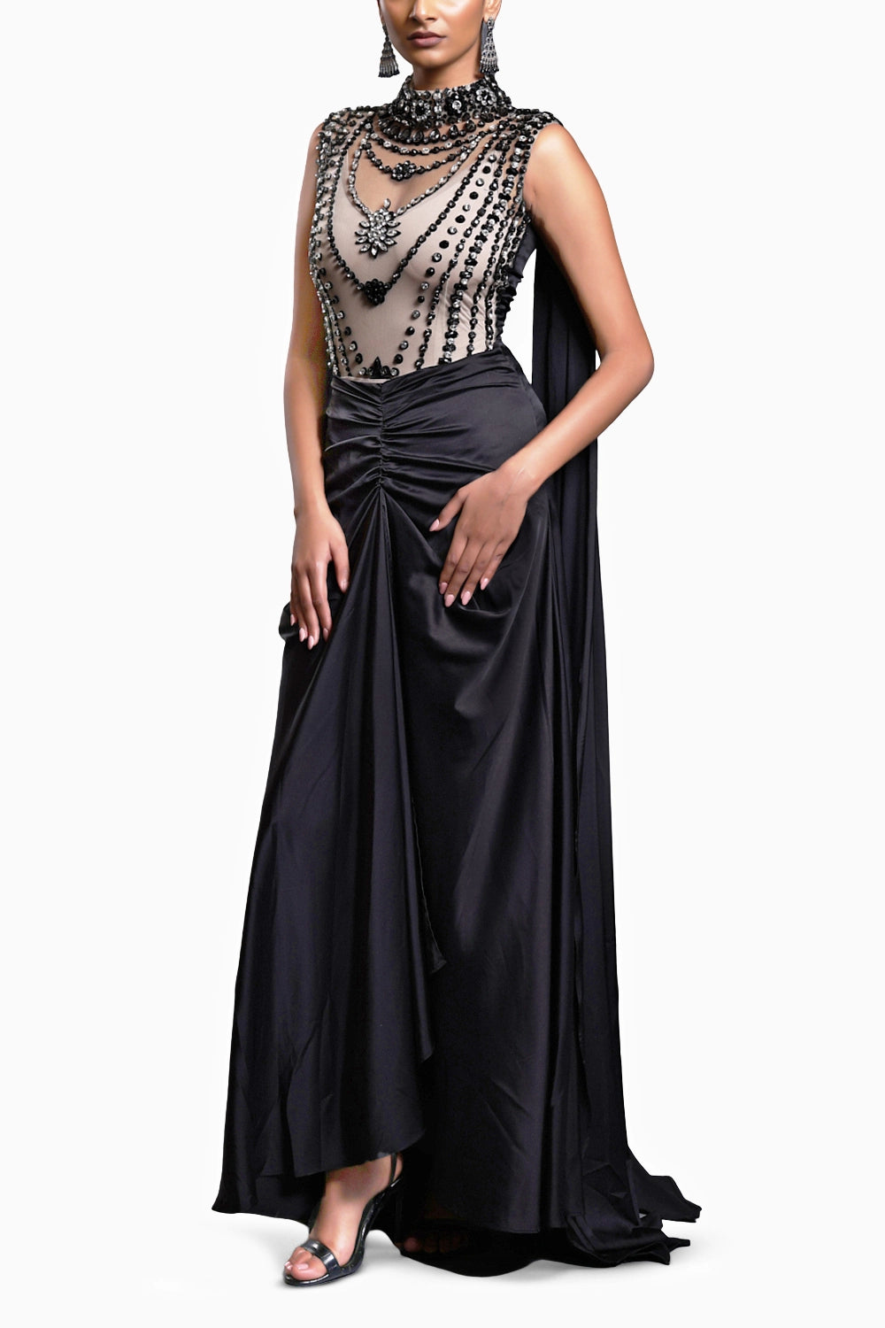 CF Black Necklace Gown