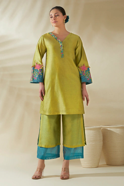 Green Tulip Tunic Set