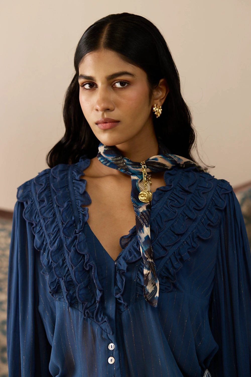 Beau Navy Blouse