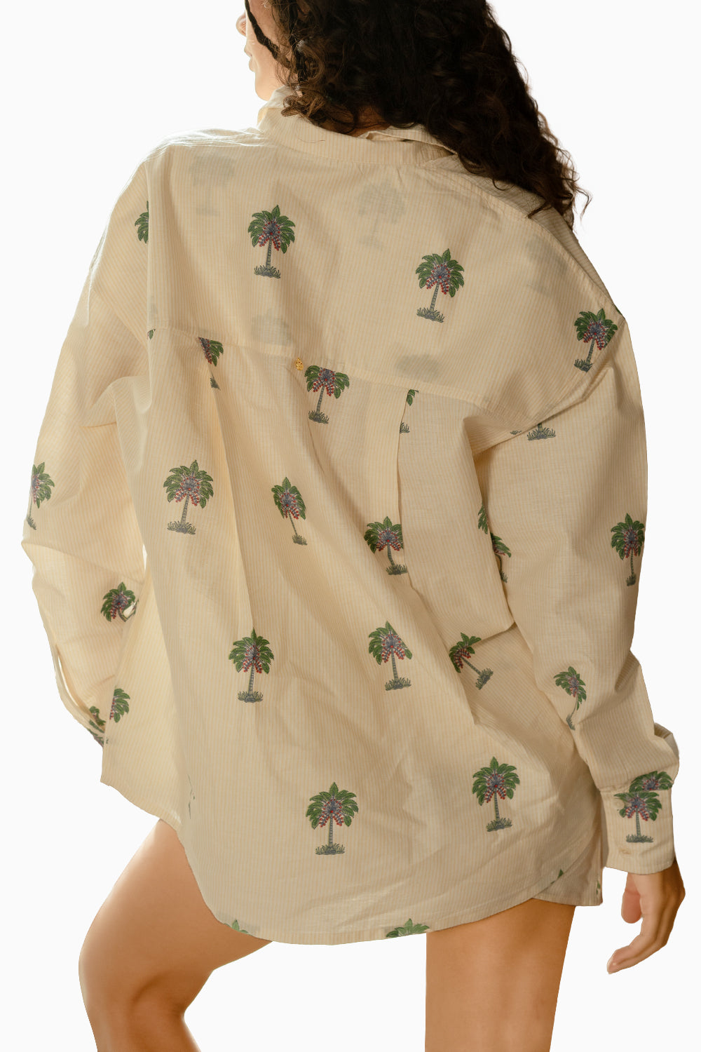 Palm Tree Oversized Shirt with Wrap Skirt