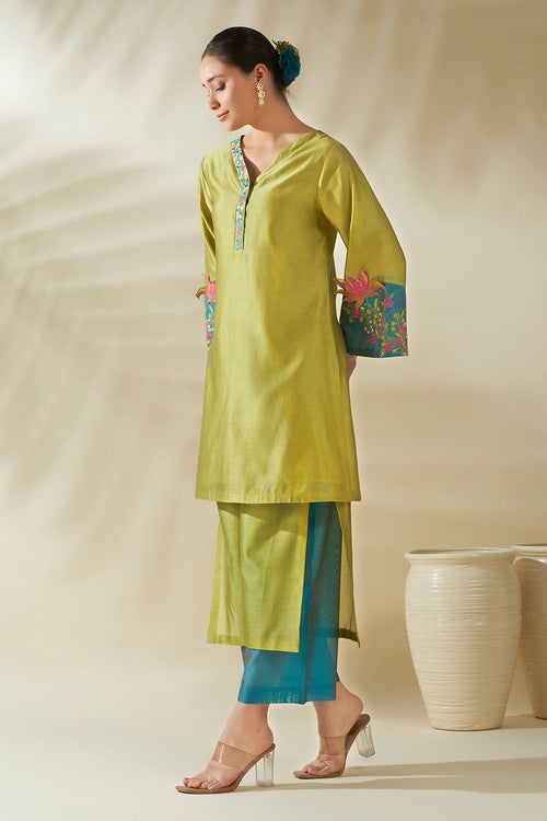 Green Tulip Tunic Set