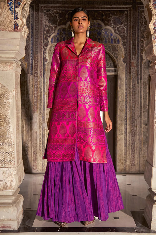 Benares Tissue Stripe Kaftan Top