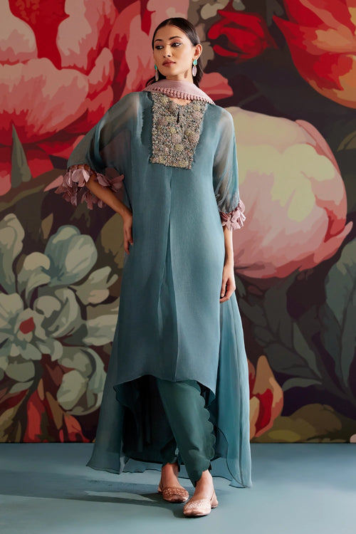 Teal Sapphire Kurta Set