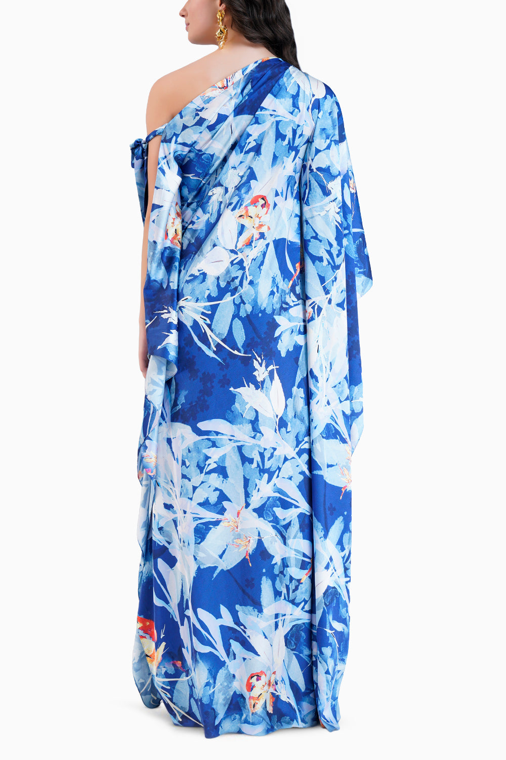 Printed Straight Kaftan With Knot Detail