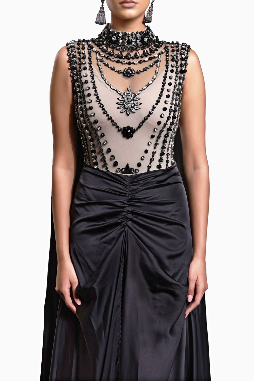 CF Black Necklace Gown