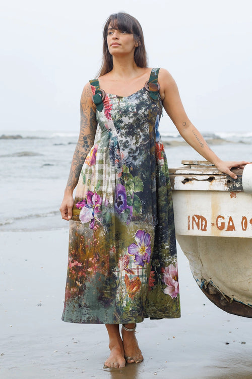 Fern Whisper Buckle Dress