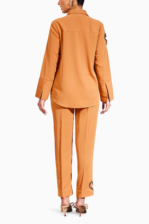 Copper Abstract Beigy Co-ord Set