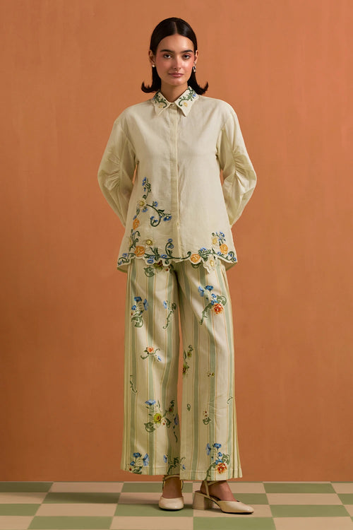 Ivory Aurelia Floral Embroidered Co-ord Set