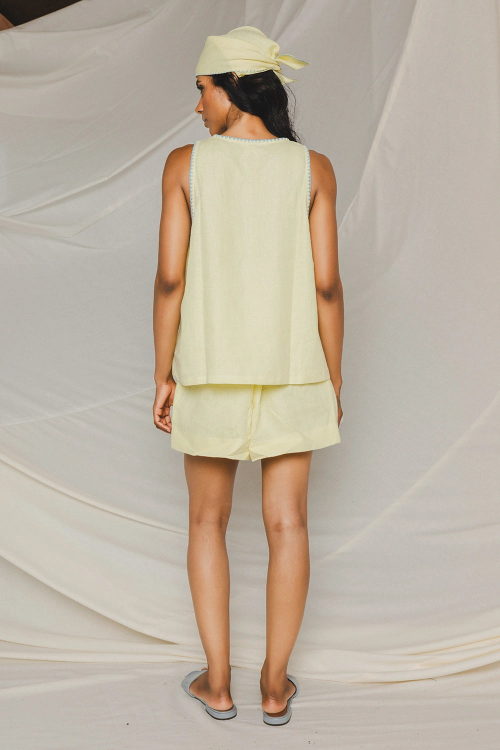 Arlo Yellow Sleevless Top