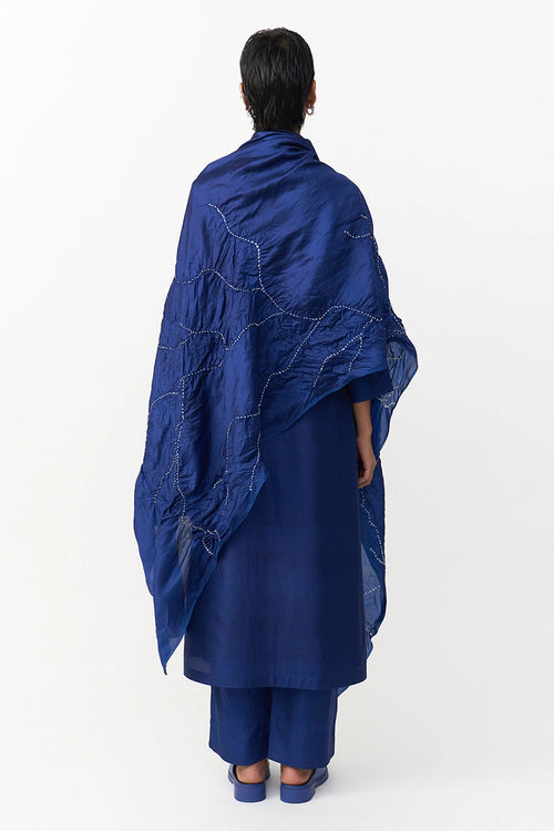 Badra Navy Dupatta