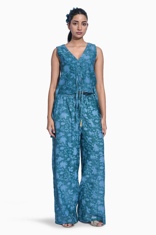Blue Mori Vest Set