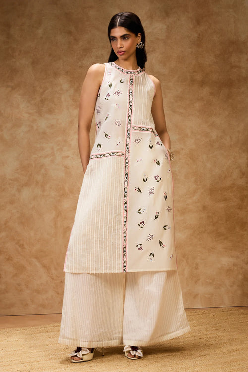 Ivory Threadwork Dress