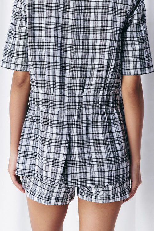 Black & White Check Shorts