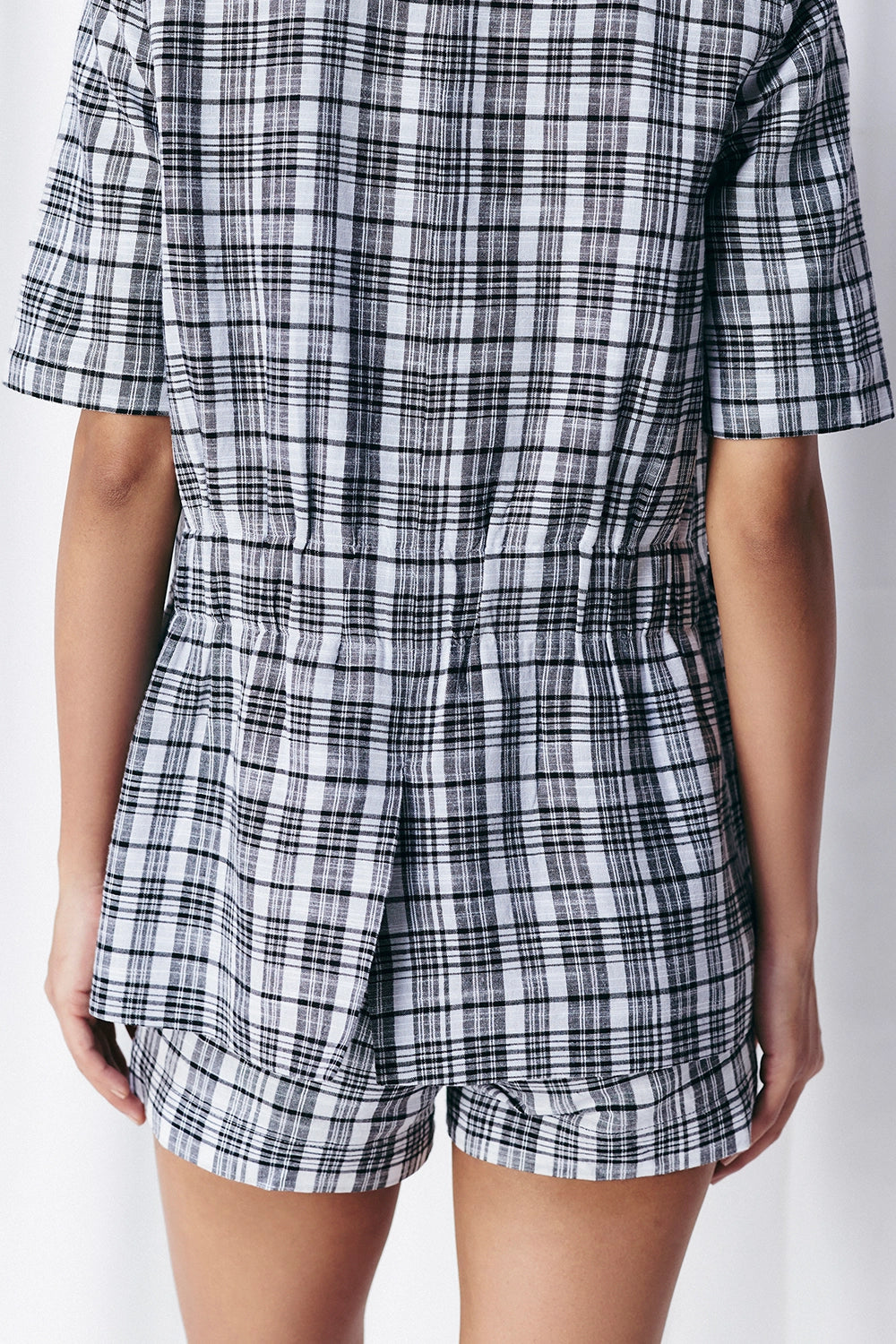 Black & White Check Shorts