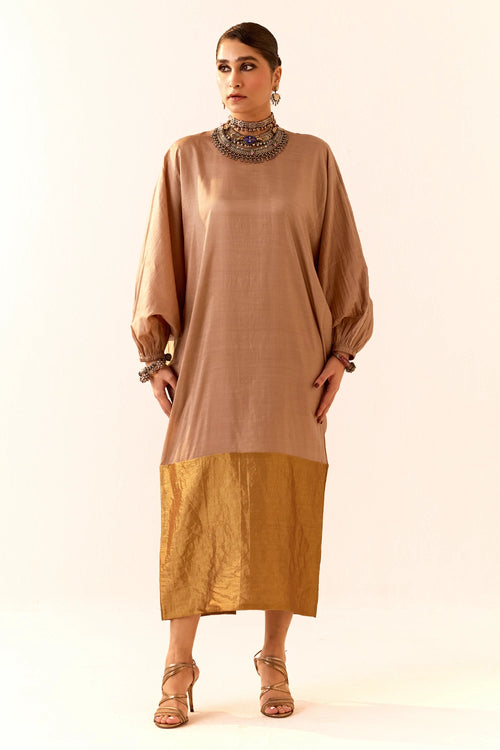 Taupe Gold Dress