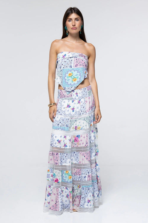 Jupe Thea Paisley Floral Patch