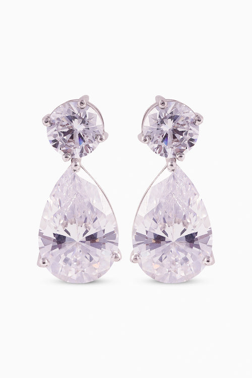 Solitaire Teardrop Earrings