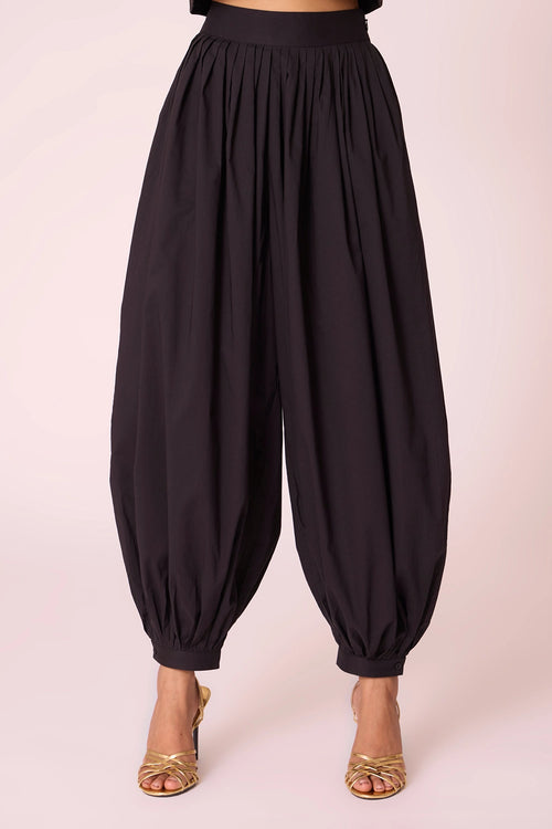 Katya Black Pleated Pants