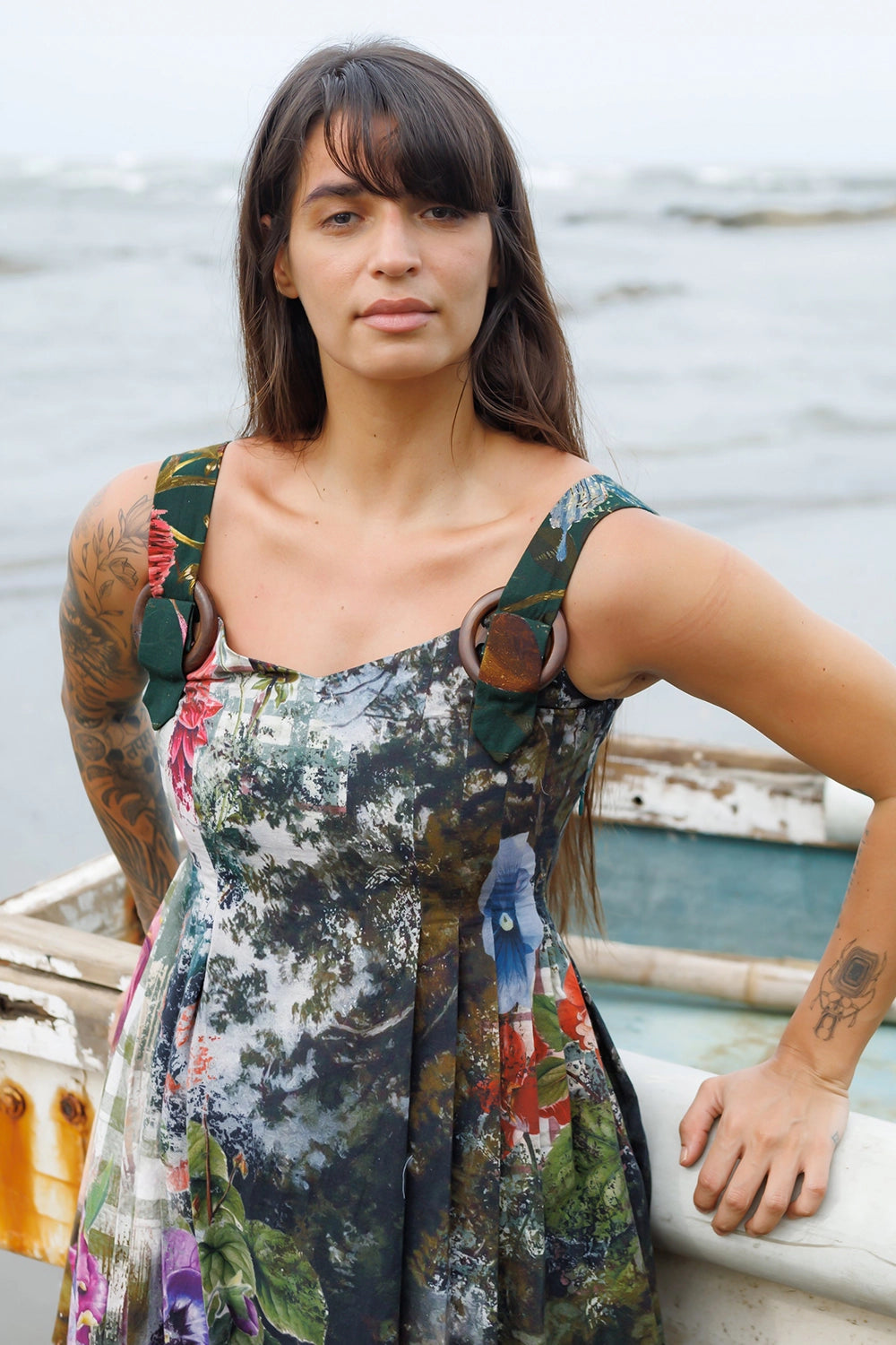 Fern Whisper Buckle Dress