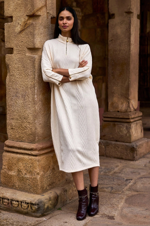 Ivory Knit Midi