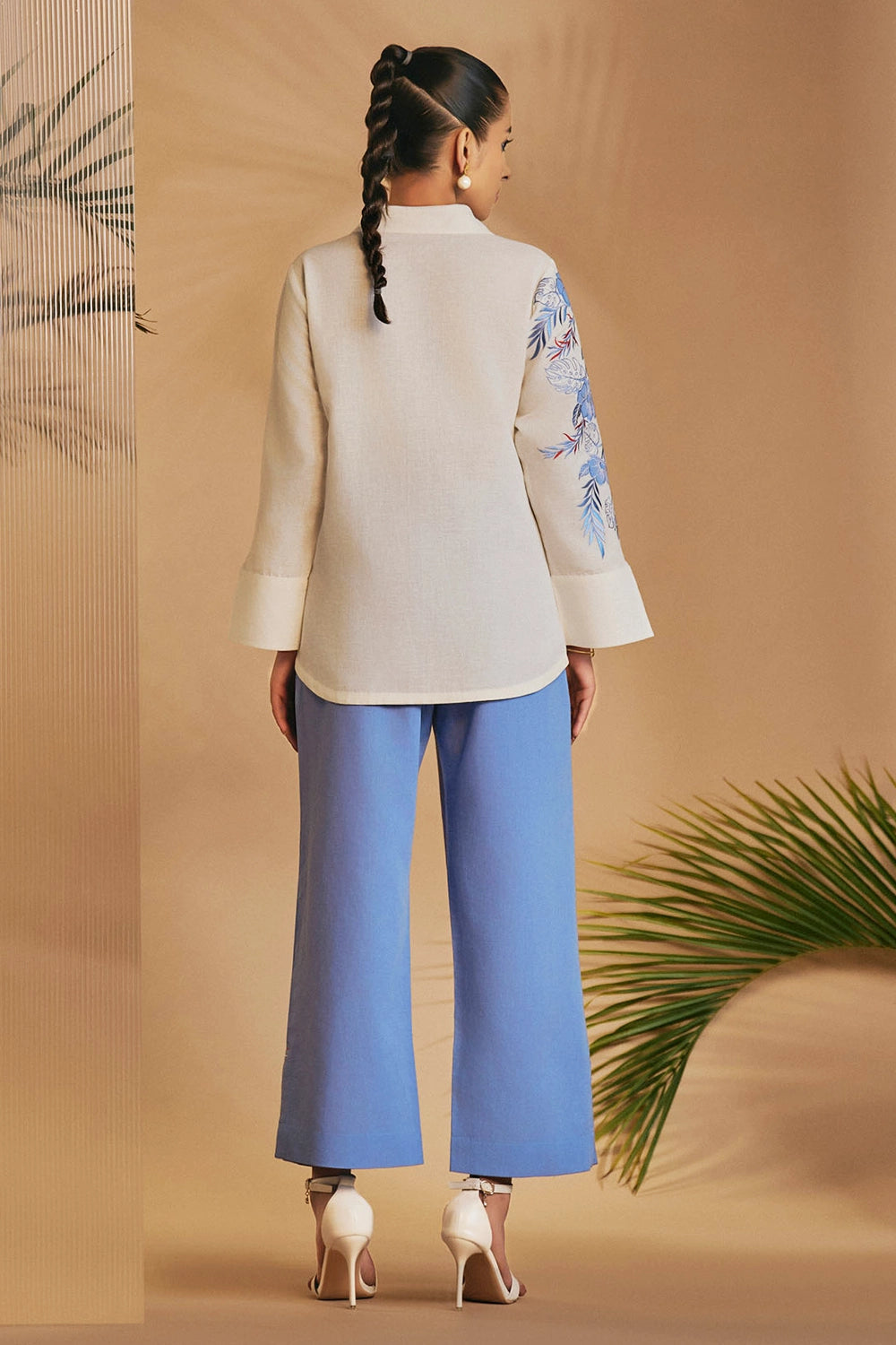 Ivory Blue Flora Co-ord Set