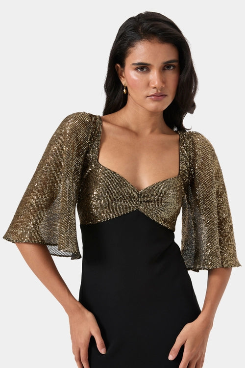 Gold Sequin Maxi Gown