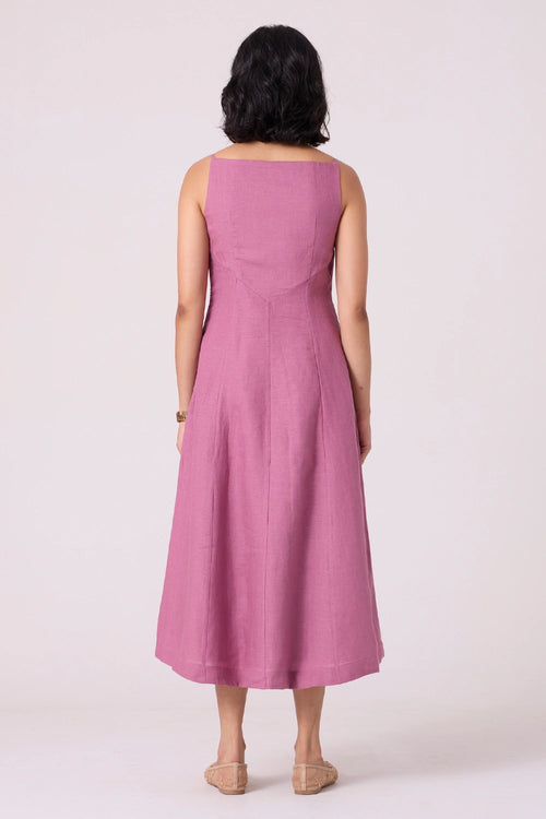 Nimal Lilac Embroidered Dress