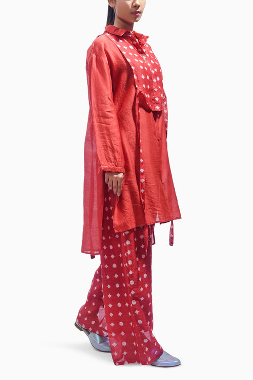 Vermillion Geometry Co-ord Set